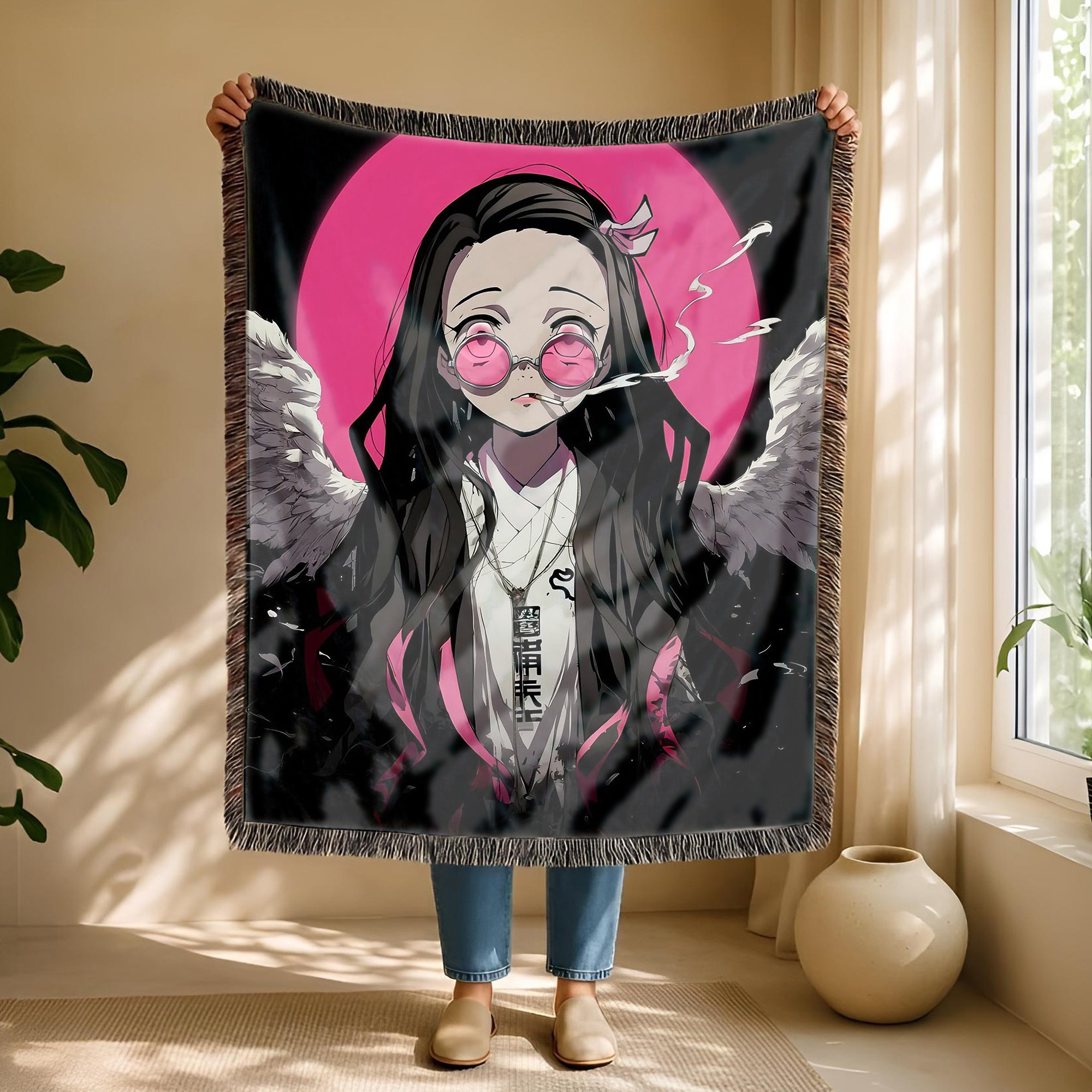 Anime Blanket Demon Slayer Inosuke Hashibira Beast Breathing Pose