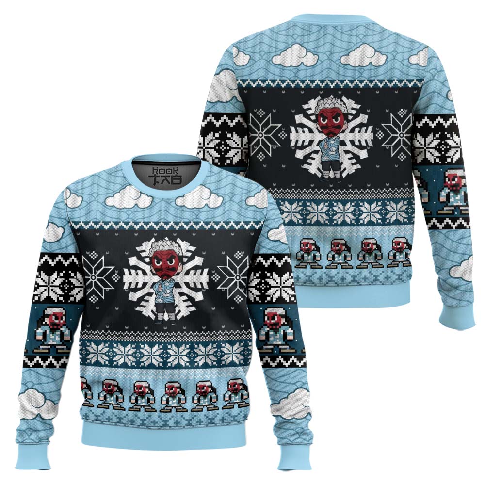 3D Anime Demon Slayer Urokodaki Sakonji Ugly Christmas Sweater