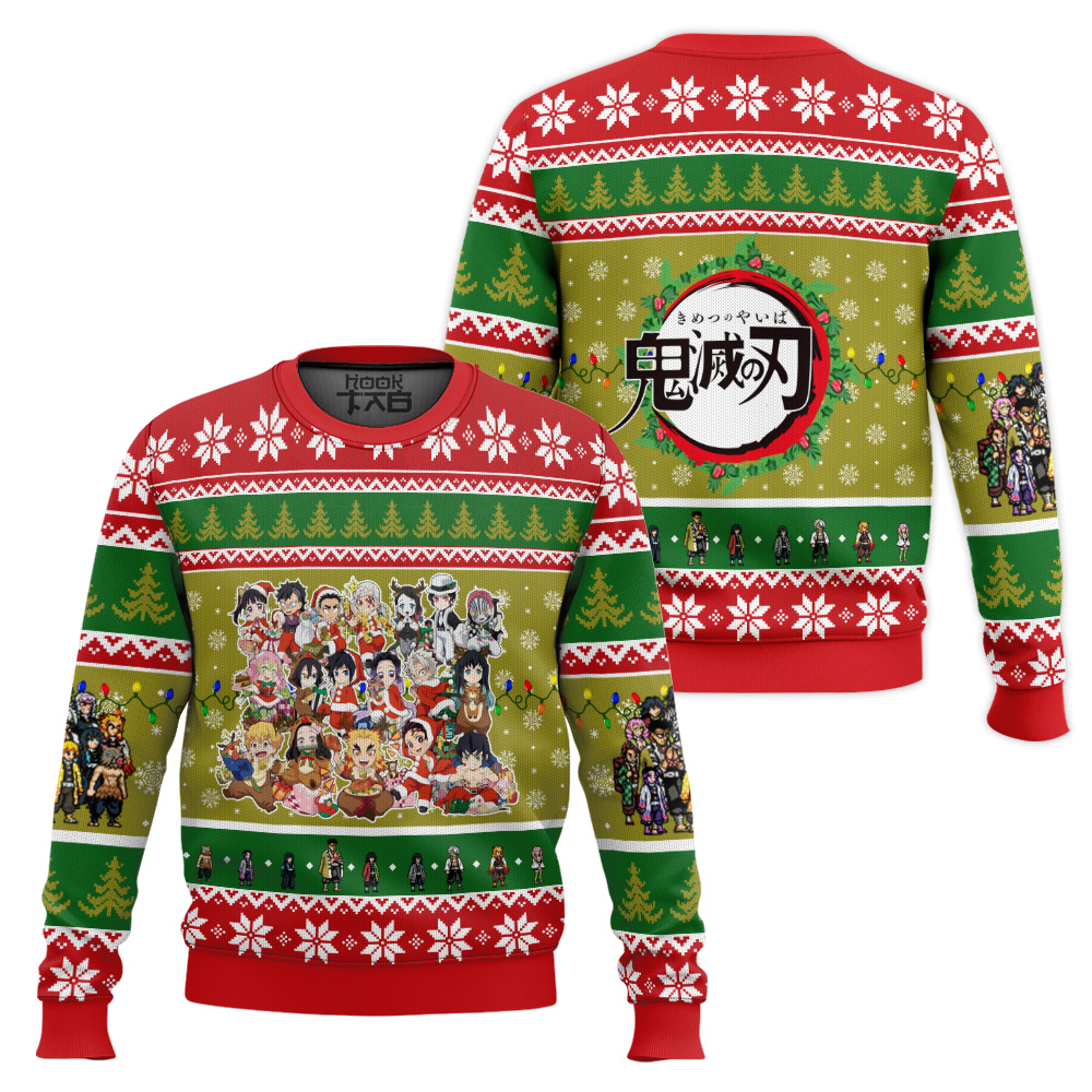 Christmas Demon Slayer Squad Demon Slayer Ugly Christmas Sweater