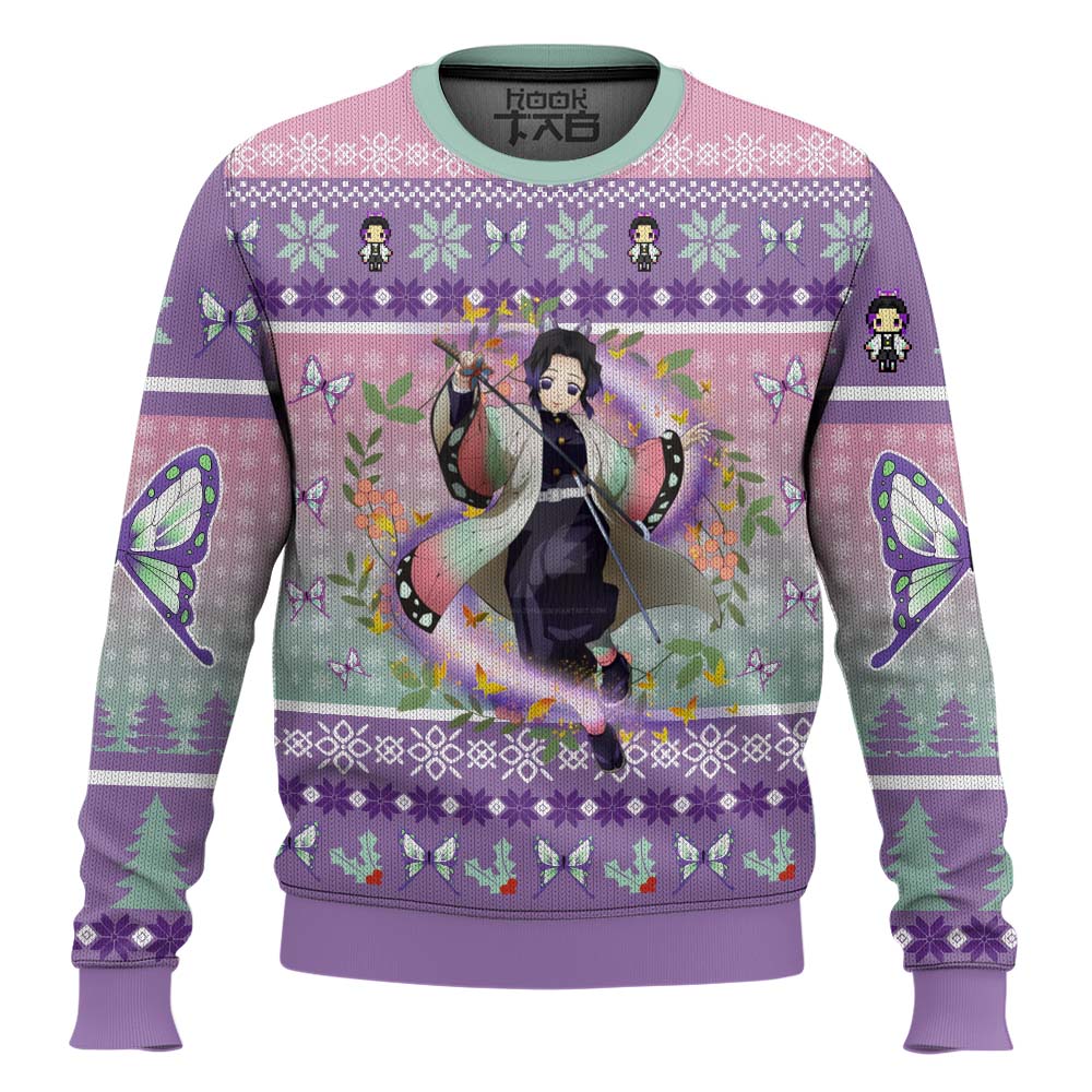 Christmas Kochou Shinobu Demon Slayer Ugly Christmas Sweater