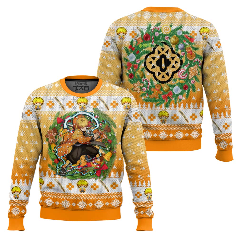 Christmas Zenitsu Agatsuma Demon Slayer Ugly Christmas Sweater