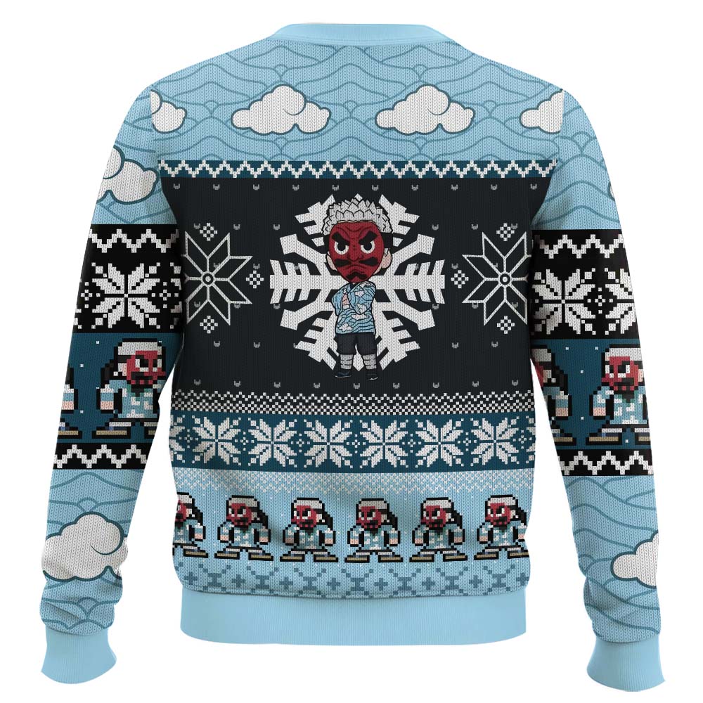 3D Anime Demon Slayer Urokodaki Sakonji Ugly Christmas Sweater