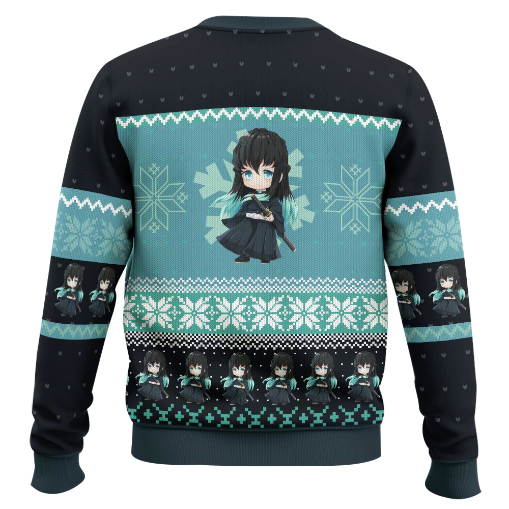 Chibi Christmas Muichiro Tokito Demon Slayer Ugly Christmas Sweater