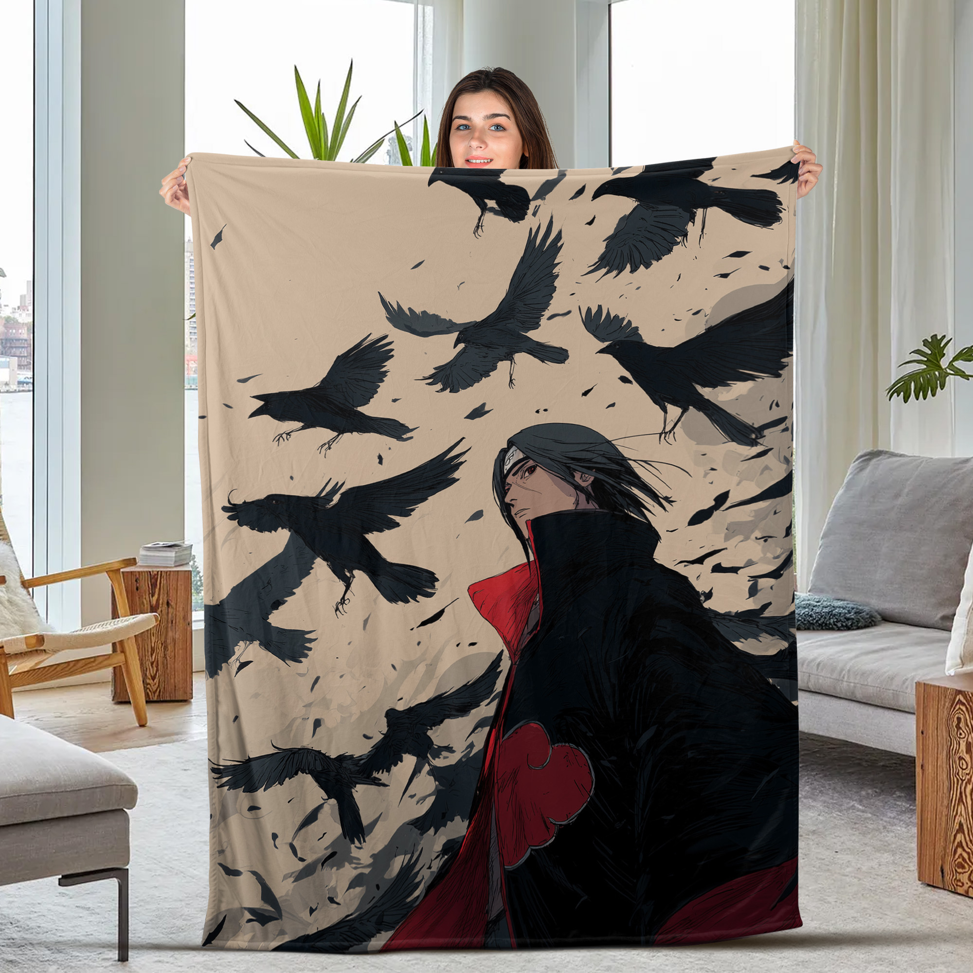 Itachi Genjutsu Pose Fleece Blanket