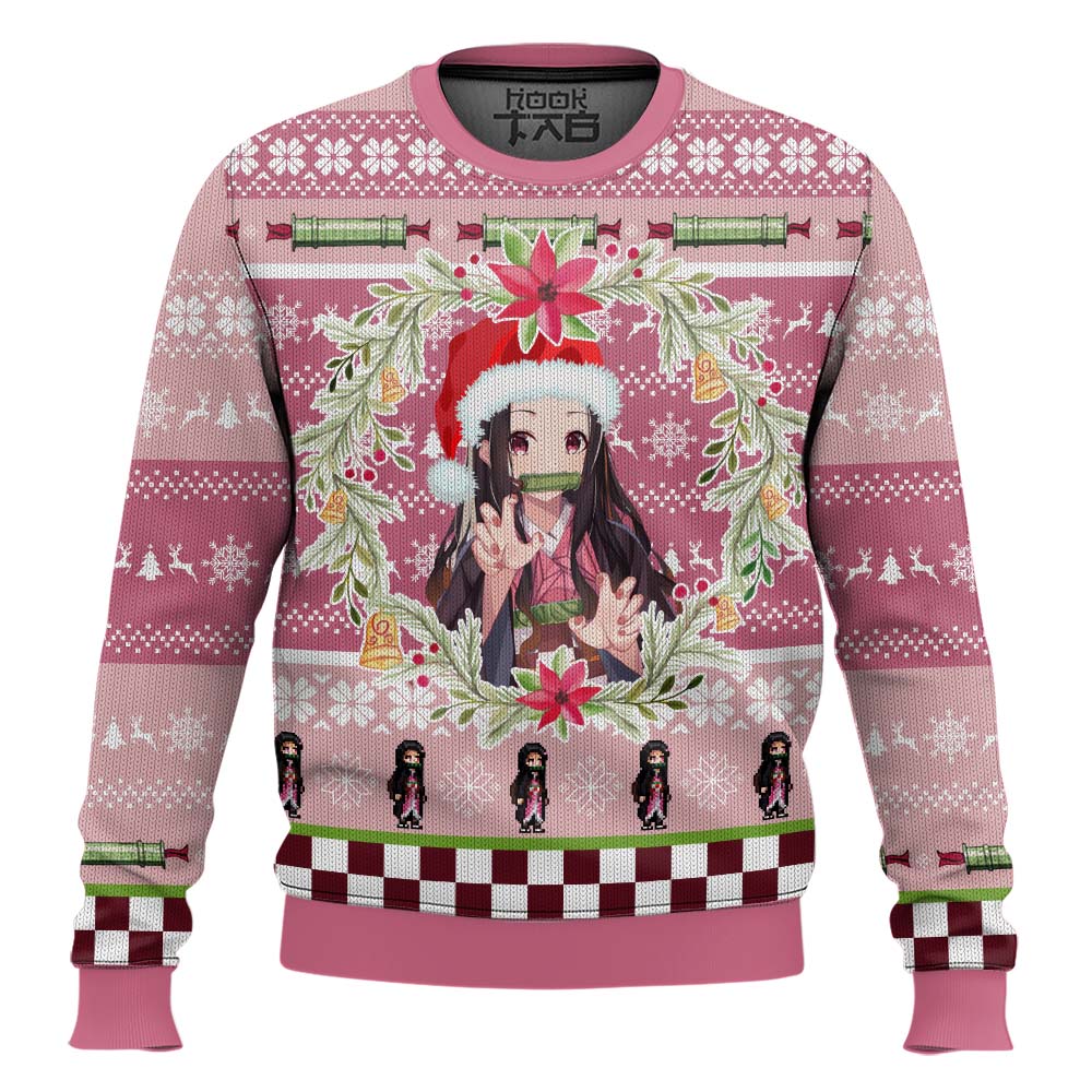 3D Anime Demon Slayer Nezuko Kamado Ugly Christmas Sweater VA311200