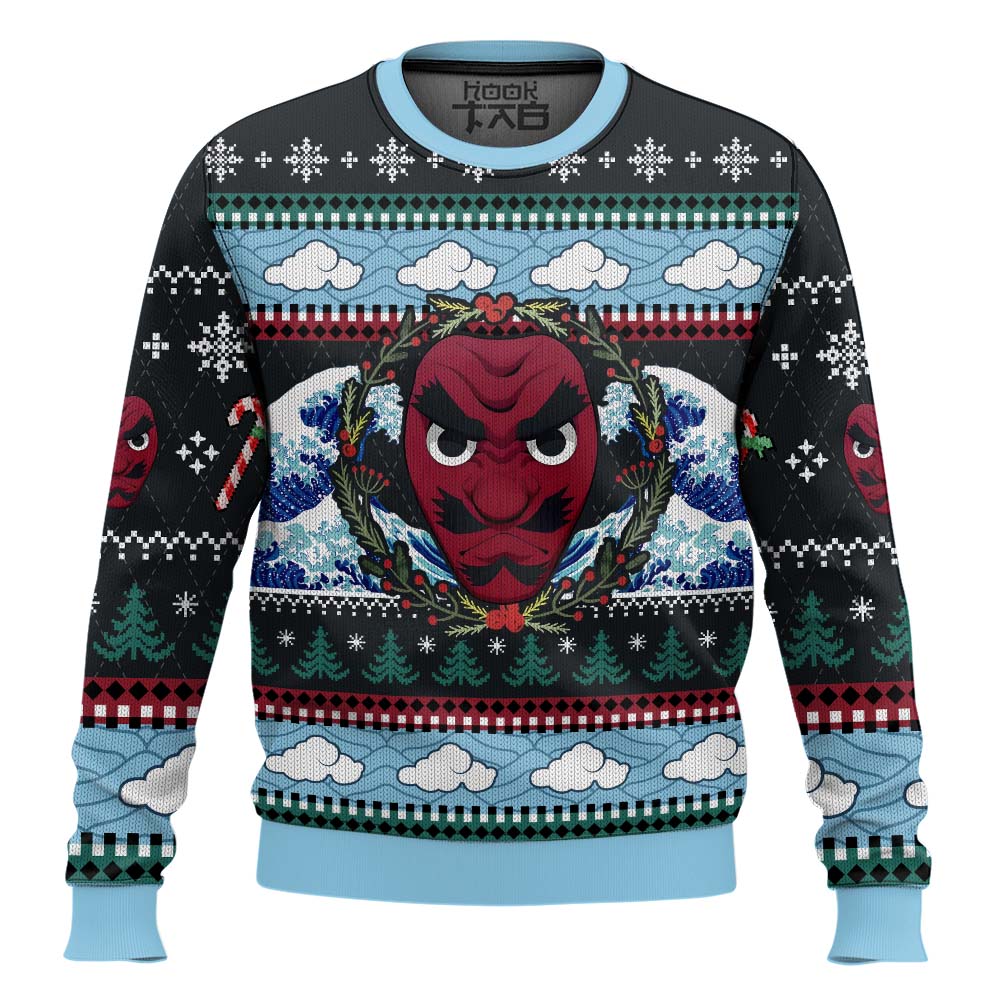 Christmas Sakonji Urokodaki Demon Slayer Ugly Christmas Sweater
