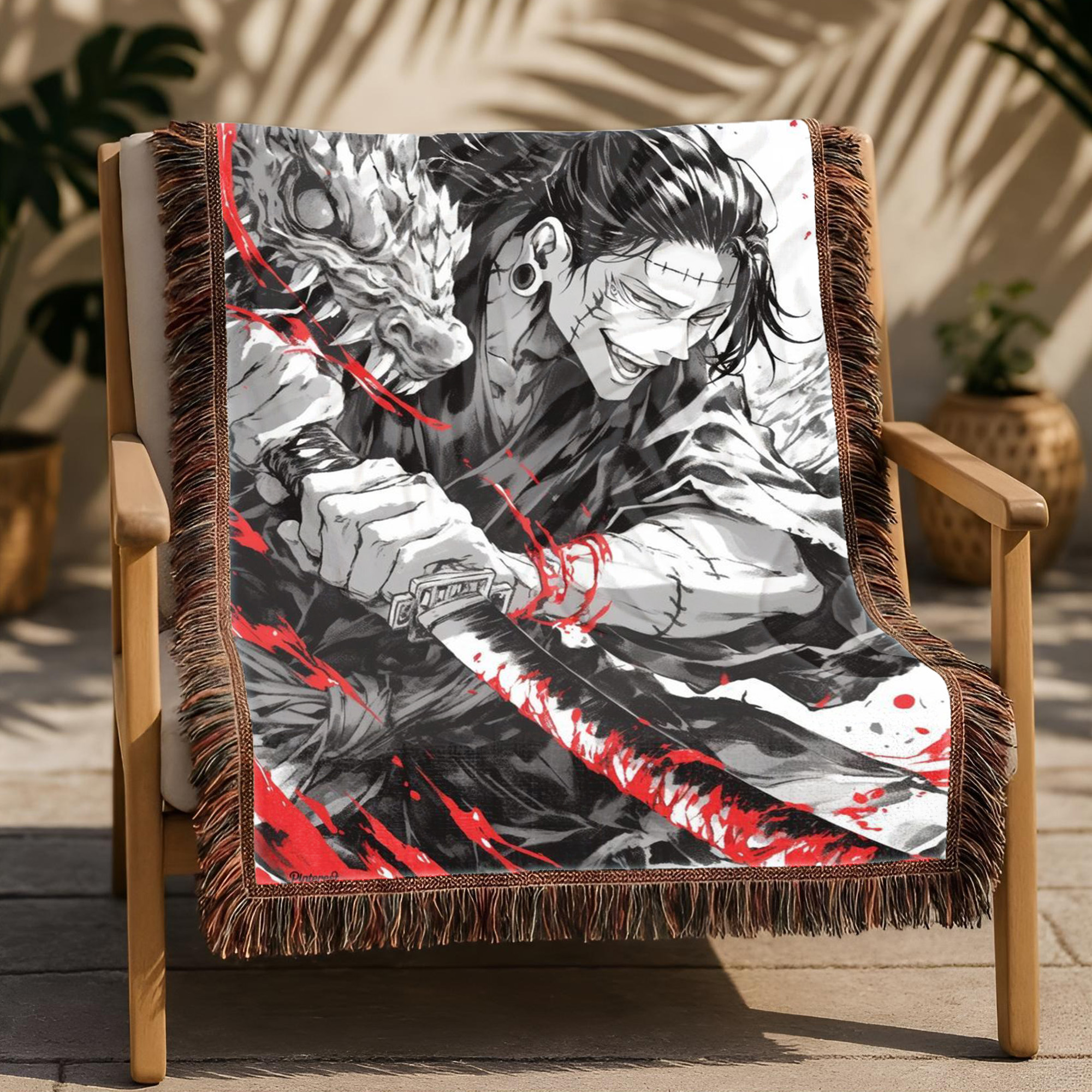 Anime Blanket Crimson Firestorm