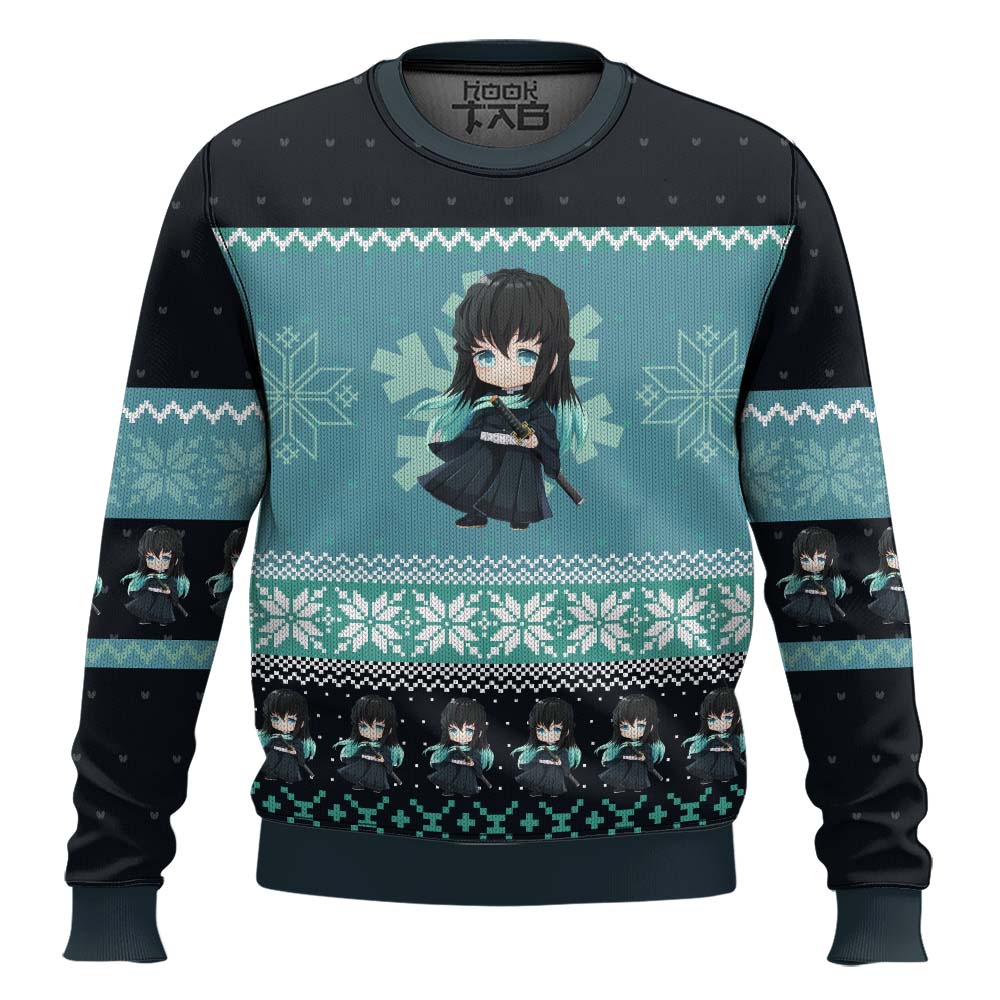 3D Anime Demon Slayer Muichiro Tokito Ugly Christmas Sweater VA311001