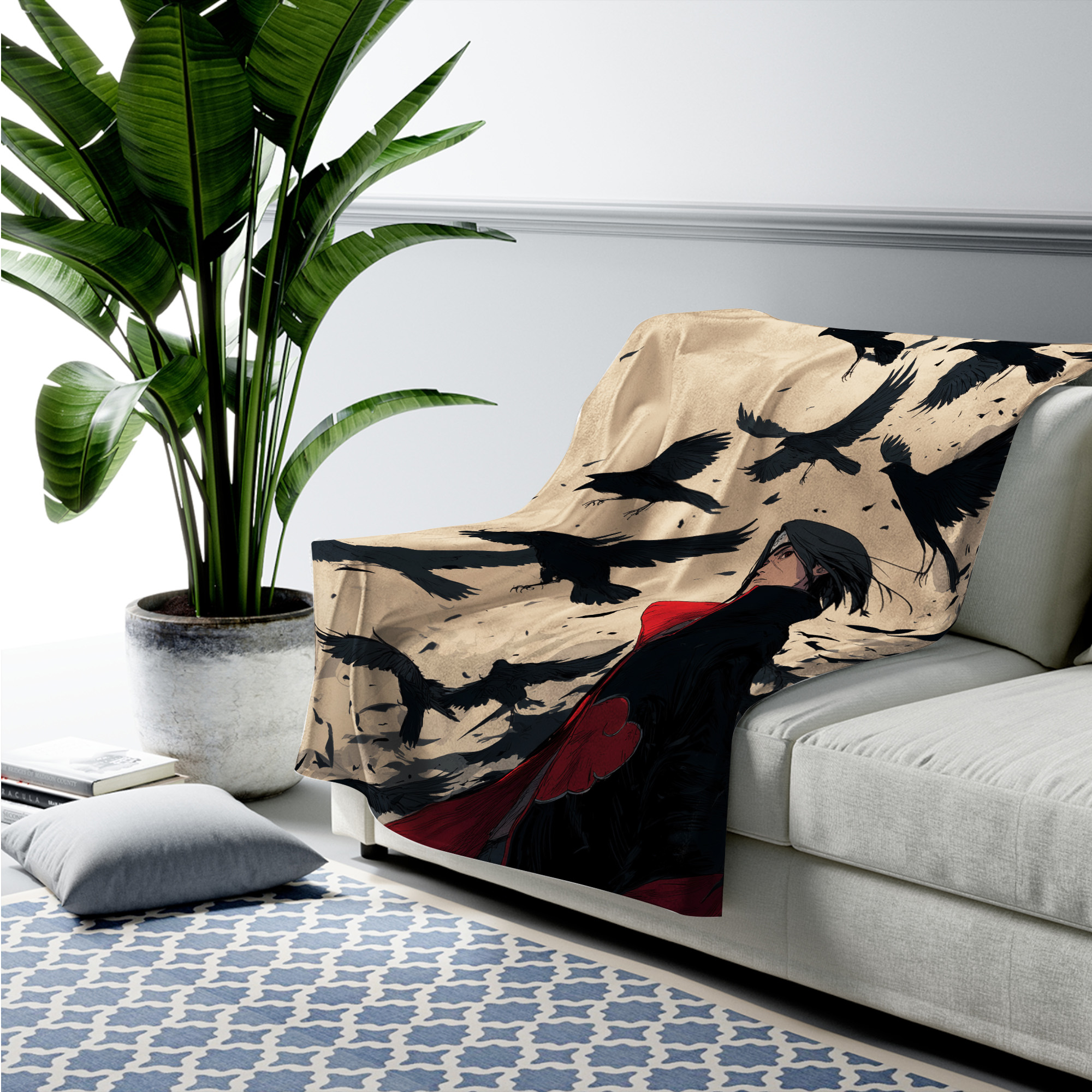 Itachi Genjutsu Pose Fleece Blanket