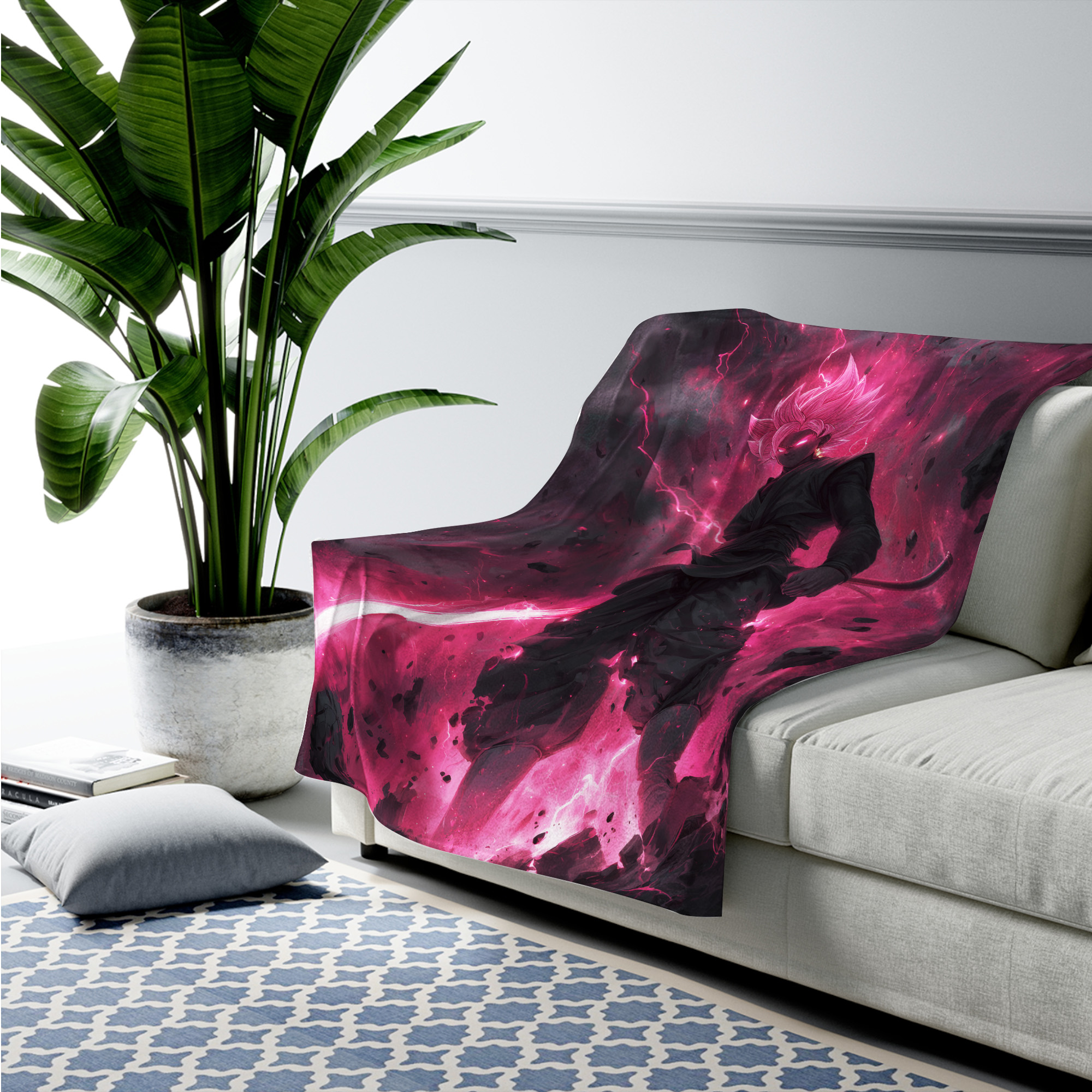 Super Saiyan Sword Stance Fleece Blanket