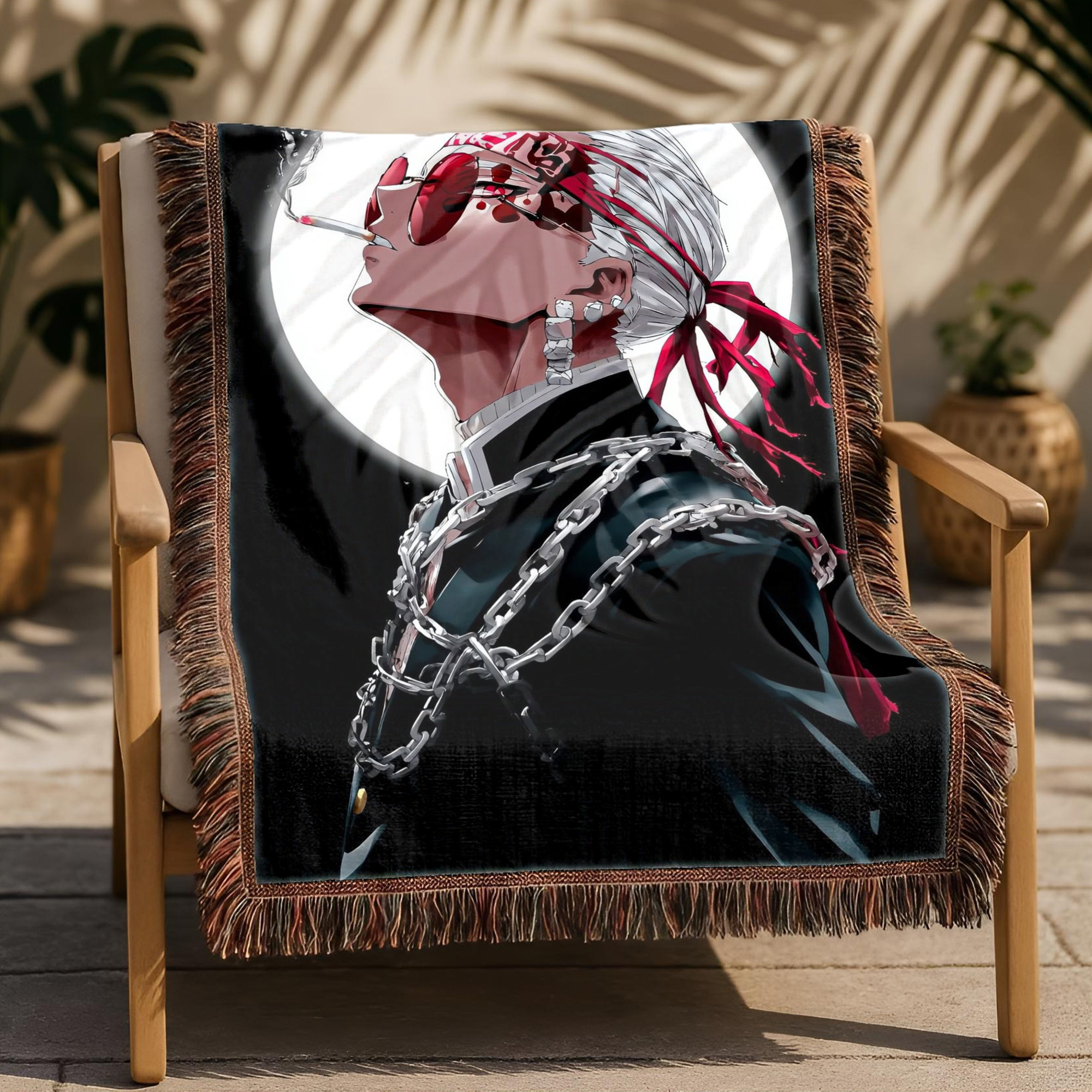 Anime Blanket Demon Slayer Kyojuro Rengoku Flame Breathing Pose