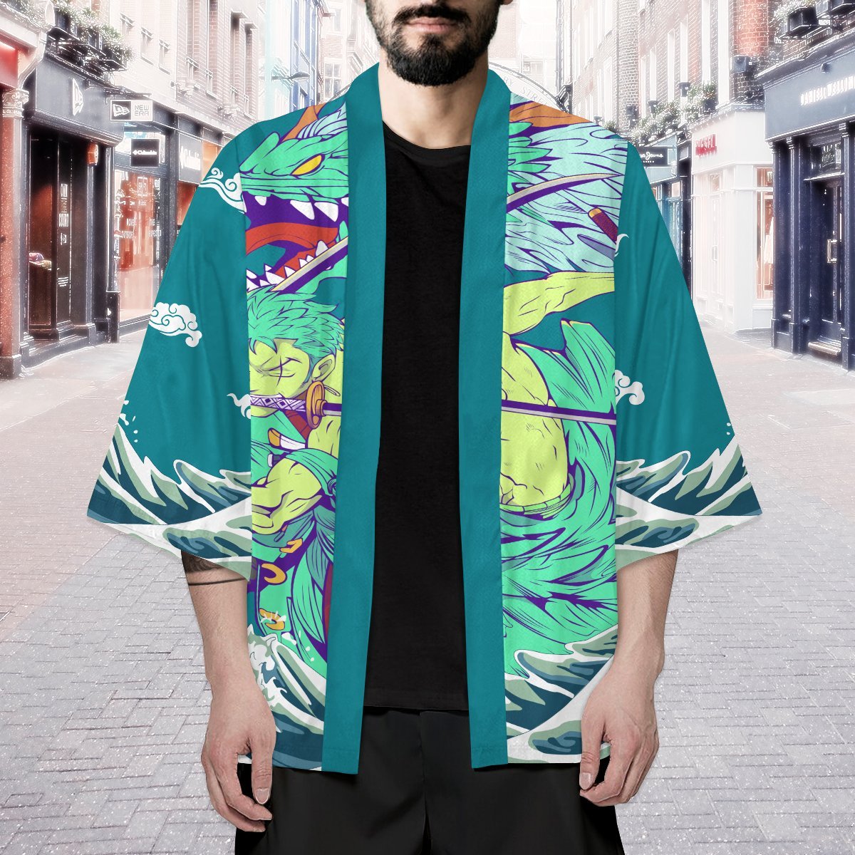 One Piece Kimono - Zoro Three Sword Kimono FDM3107