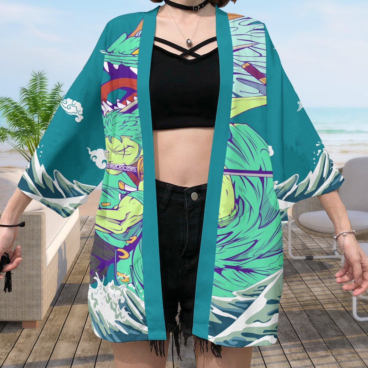 One Piece Kimono - Zoro Three Sword Kimono FDM3107