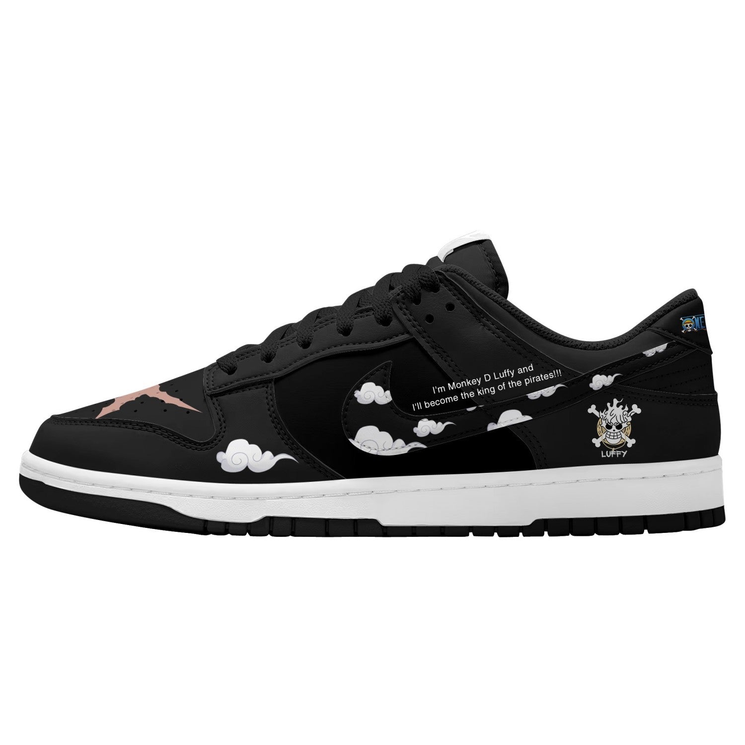 Luffy Gear 5 Nika V.3 Custom Court-Low Sneakers