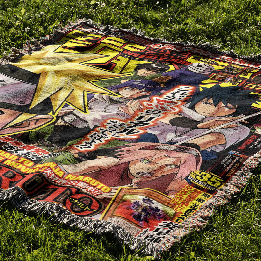Shinobi Woven Blanket Tapestry By Moekyo