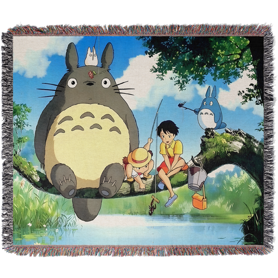 Neighbor Woven Blanket Tapestry By Moekyo