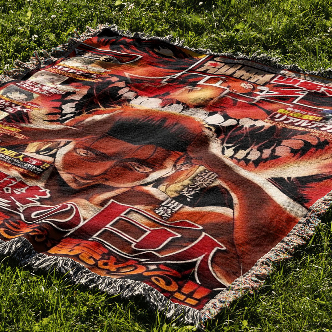 Titan Woven Blanket Tapestry By Moekyo