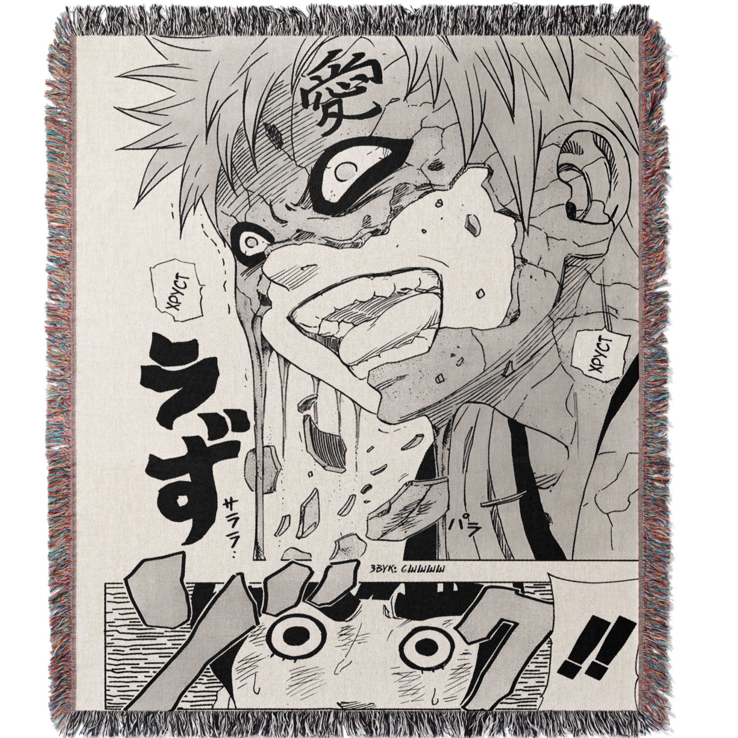 Shinobi 7 Woven Blanket Tapestry By Moekyo