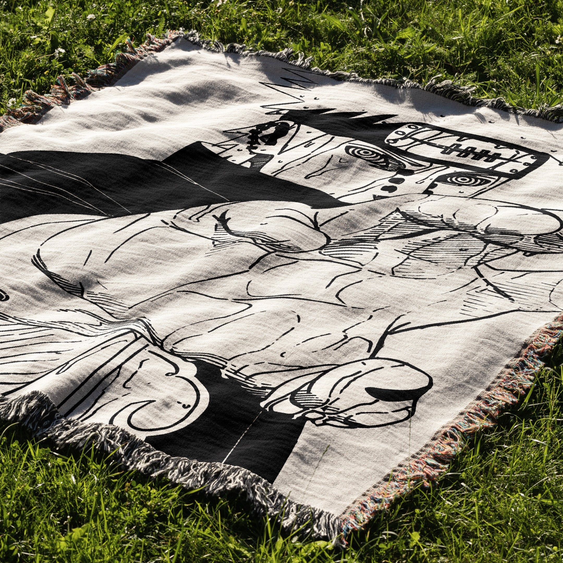 Shinobi 5 Woven Blanket Tapestry By Moekyo