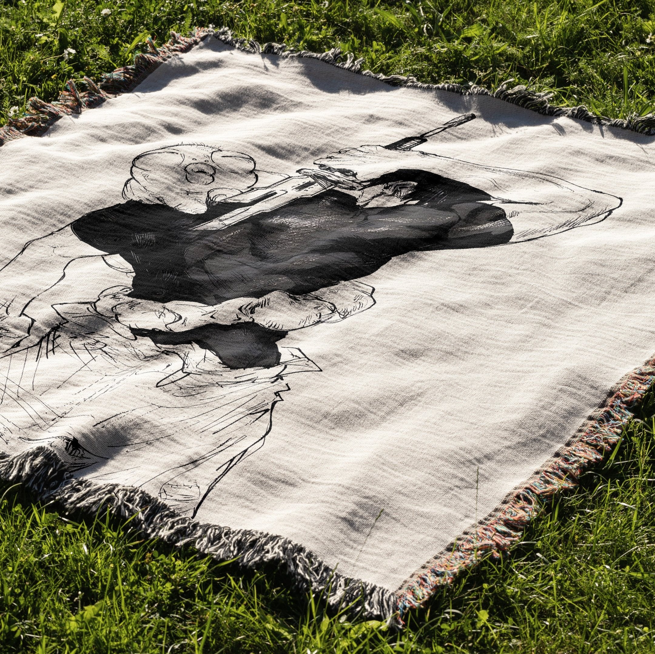 Cursed 8 Woven Blanket Tapestry By Moekyo