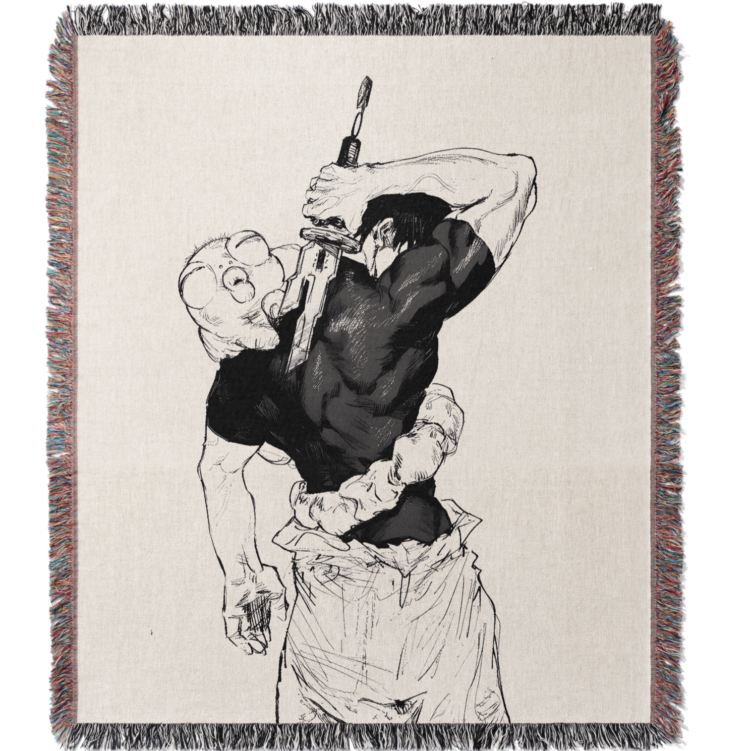 Cursed 8 Woven Blanket Tapestry By Moekyo