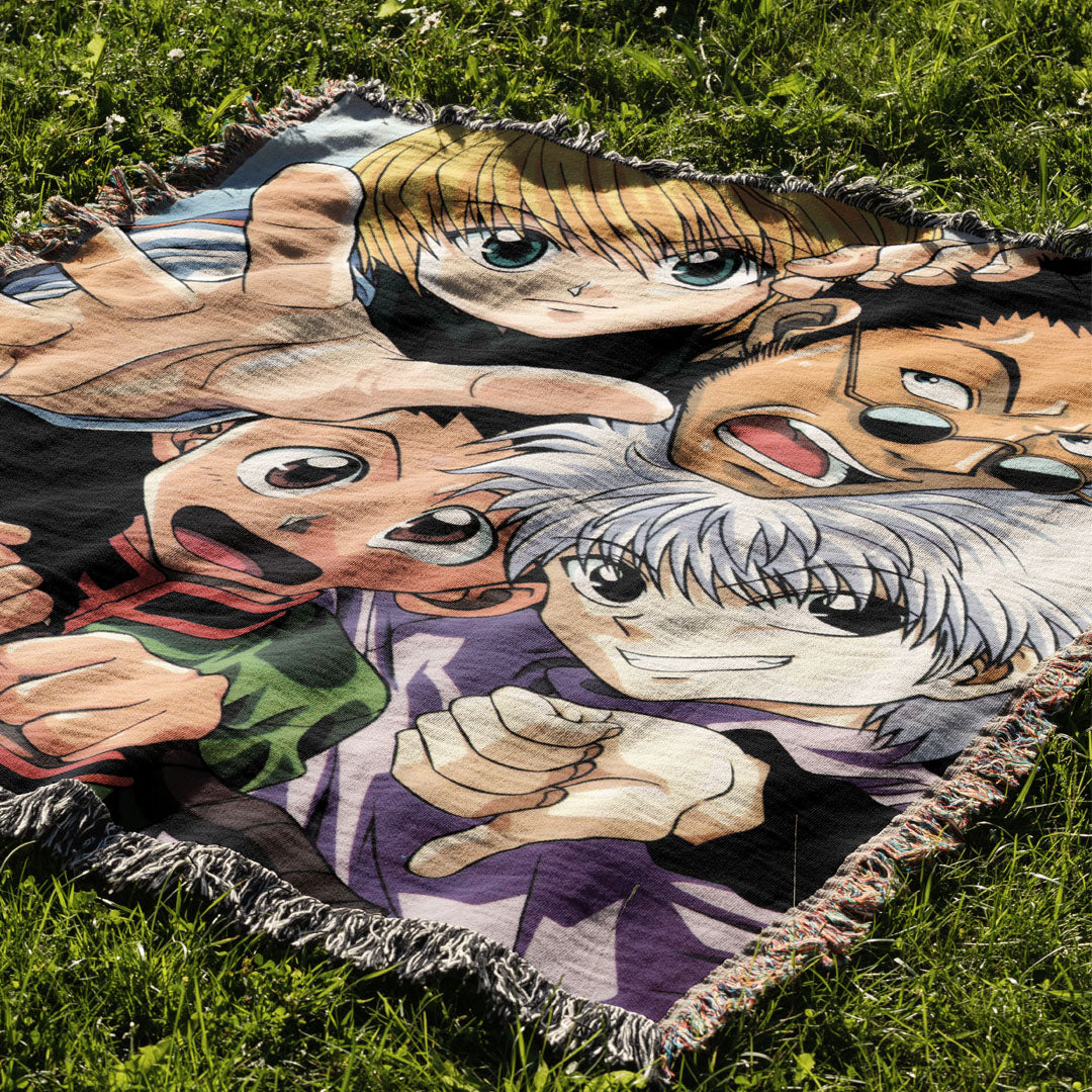 Hunters 2 Woven Blanket Tapestry By Moekyo