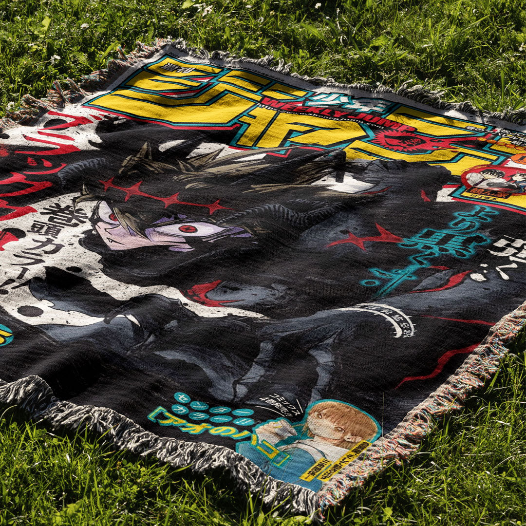 Clover Woven Blanket Tapestry By Moekyo