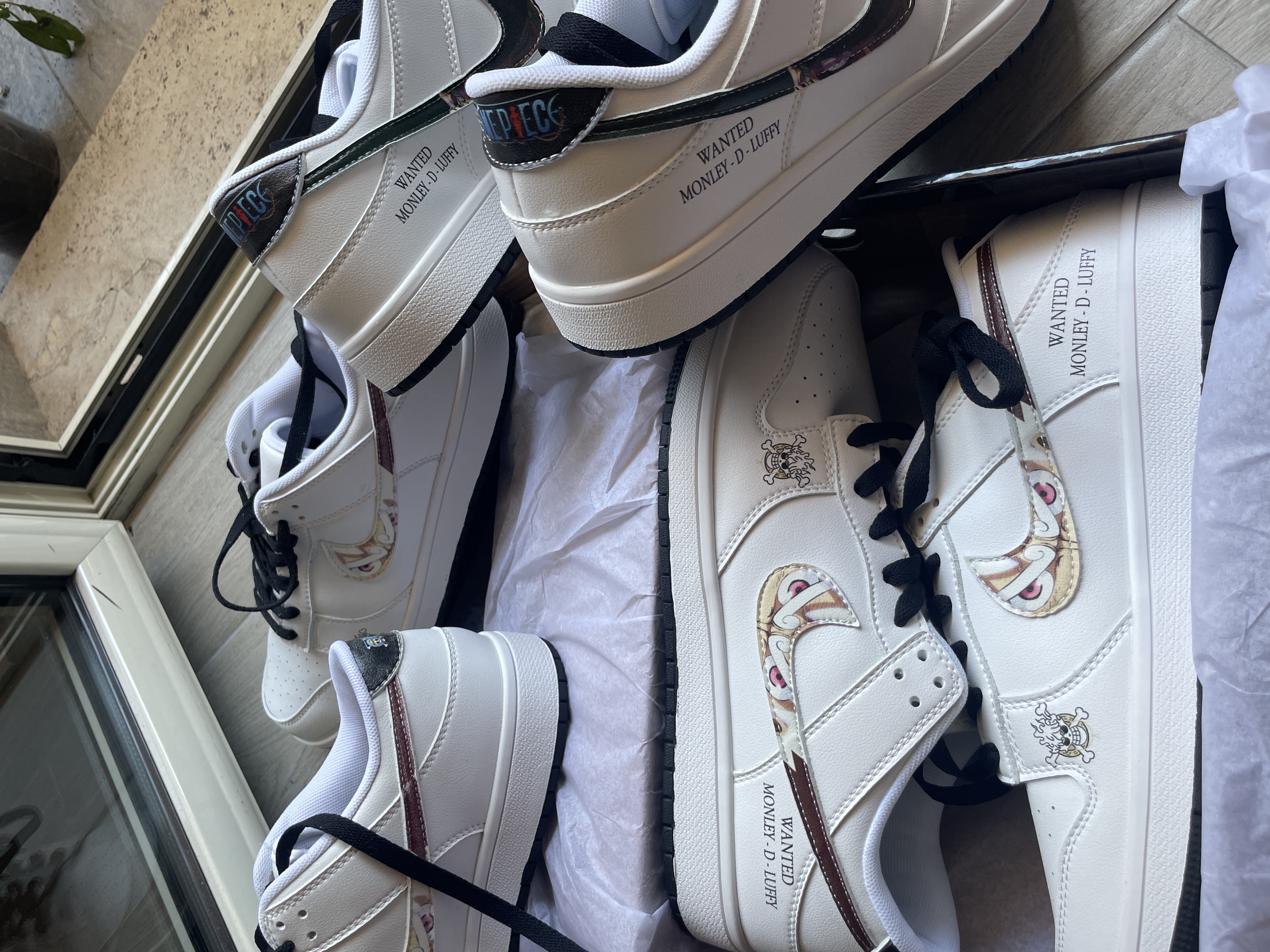 Luffy and Zoro V.1 Custom Court-Low Sneakers