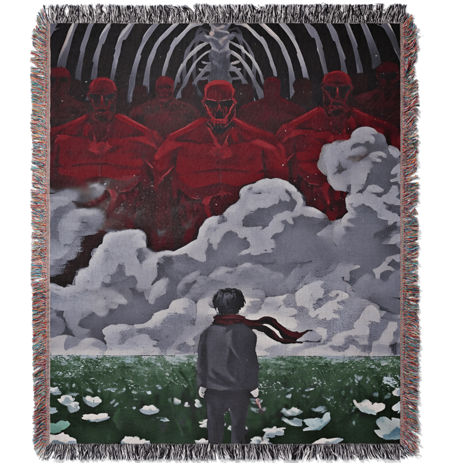 Titan 4 Woven Blanket Tapestry By Moekyo