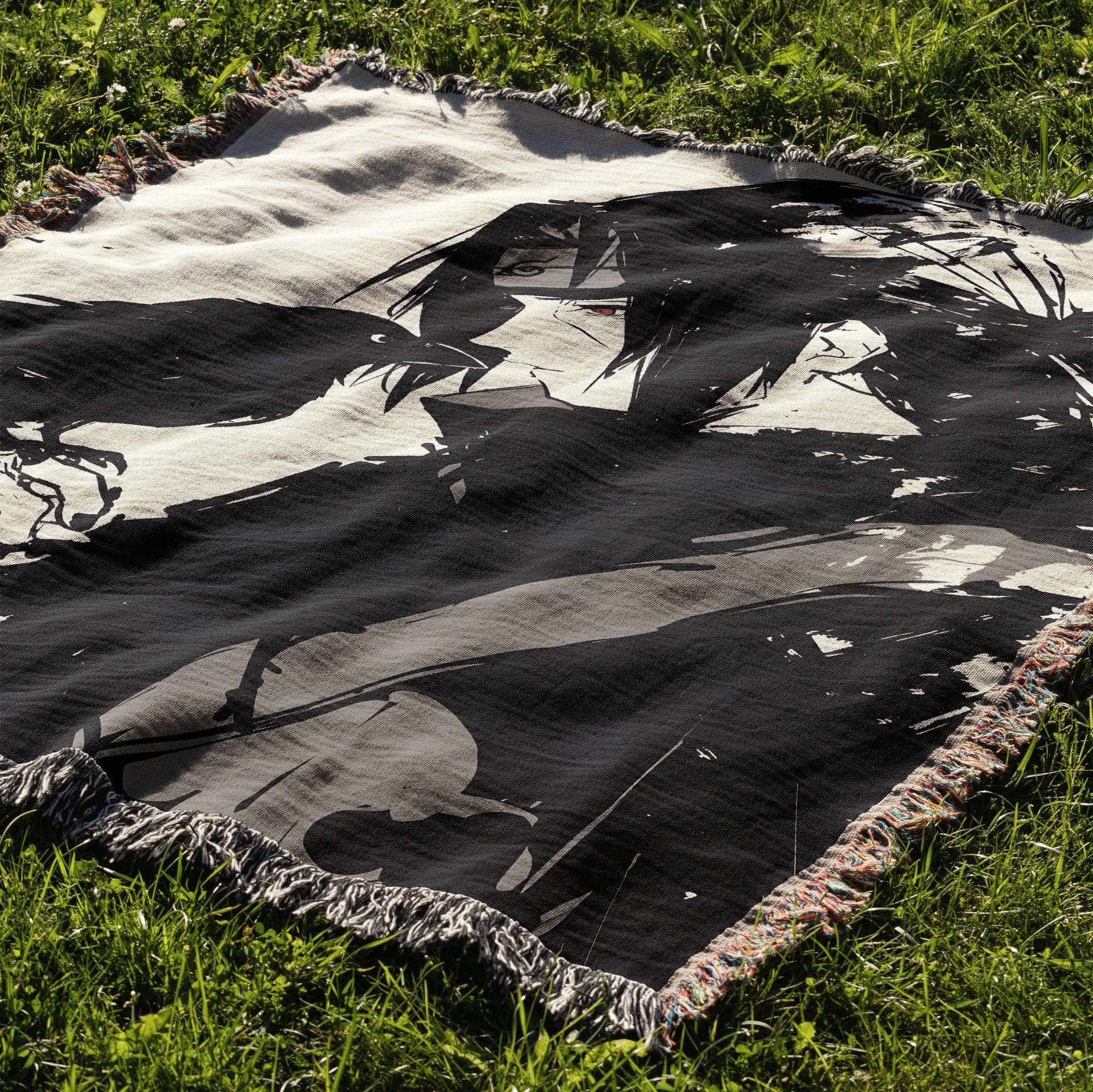 Shinobi 6 Woven Blanket Tapestry By Moekyo
