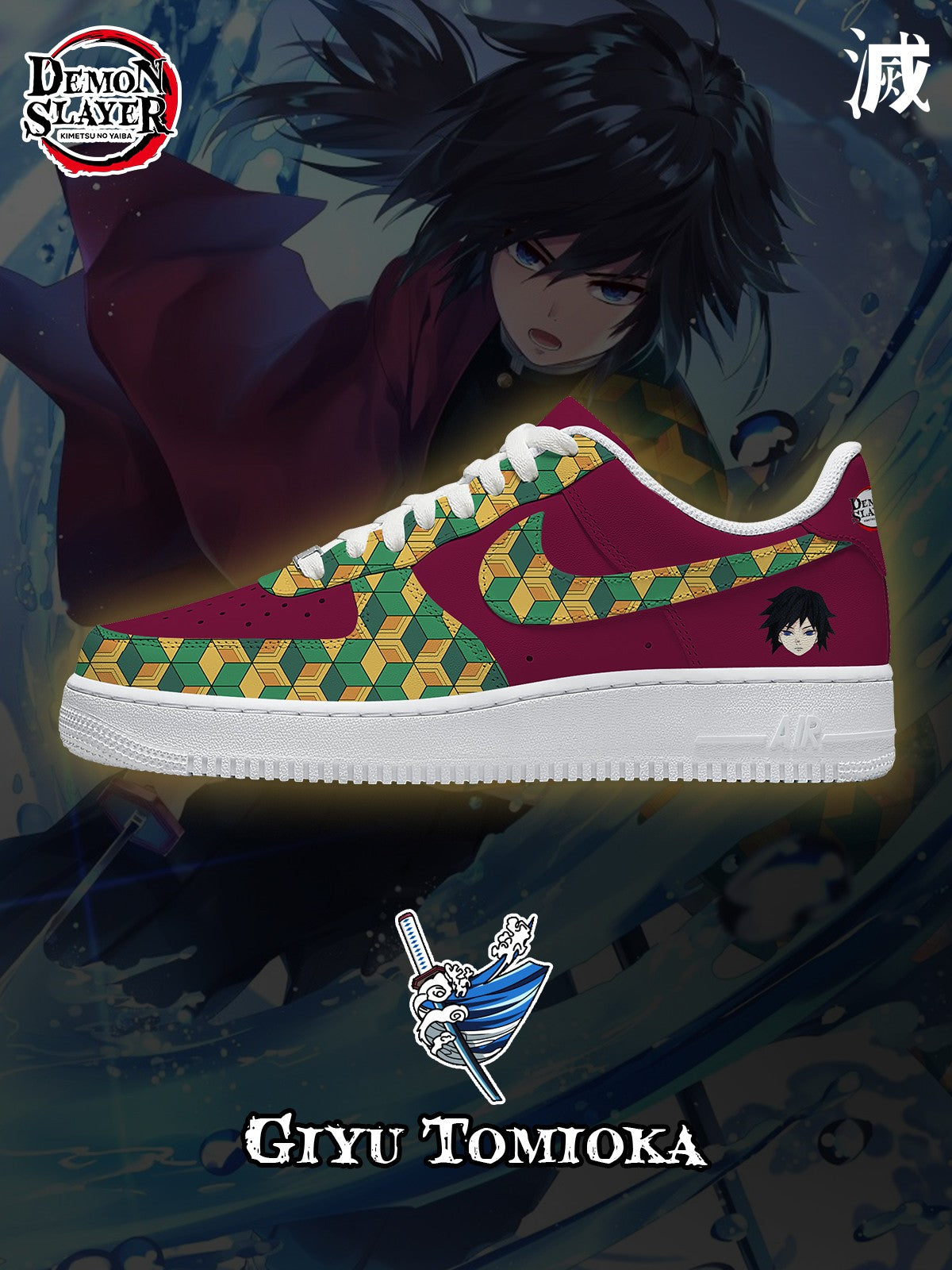 Custom Giyu Tomioka Shoes