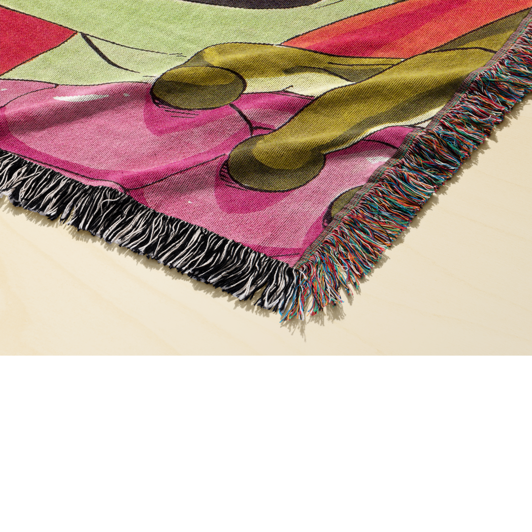 Shinobi 4 Woven Blanket Tapestry By Moekyo