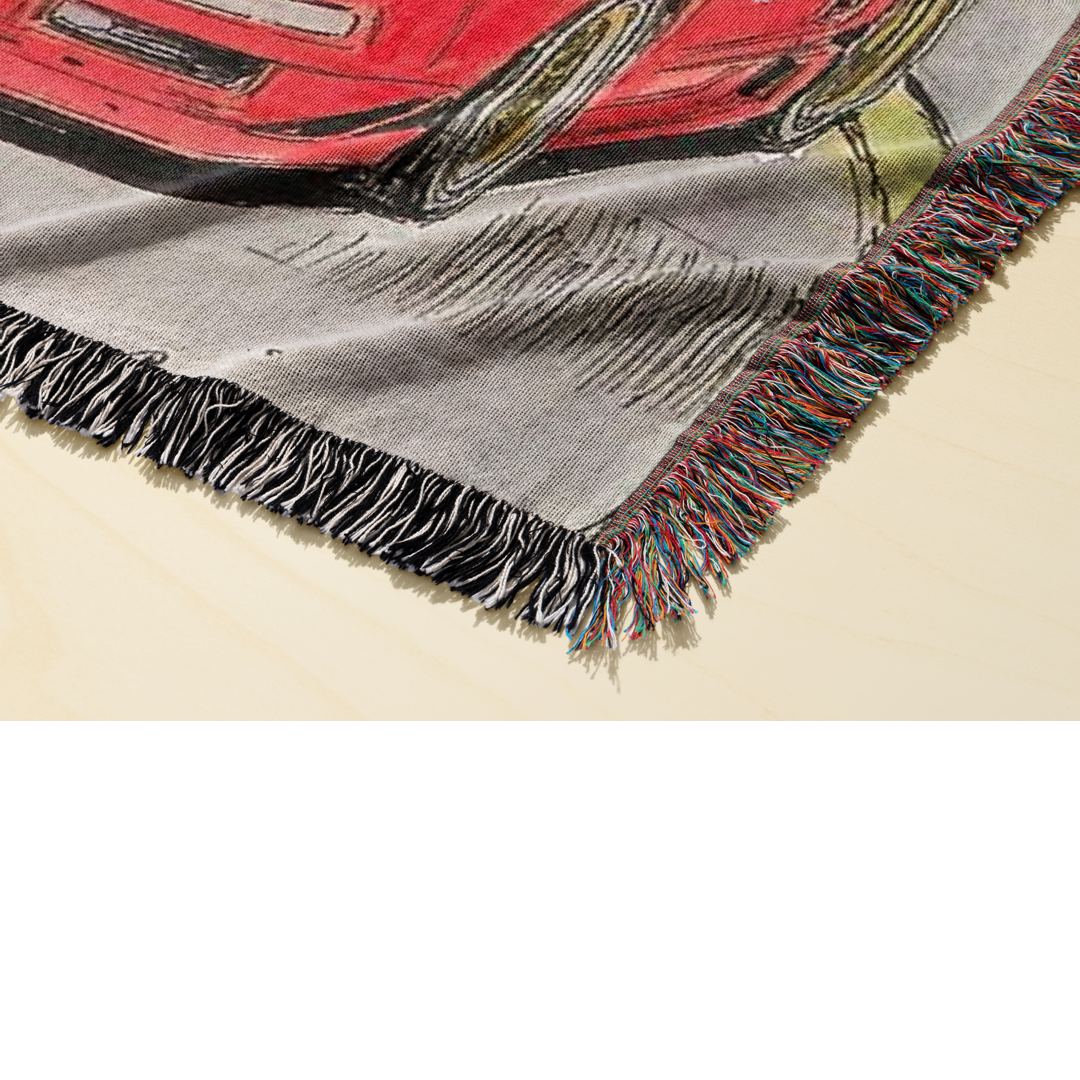 Racing Woven Blanket Tapestry By Moekyo