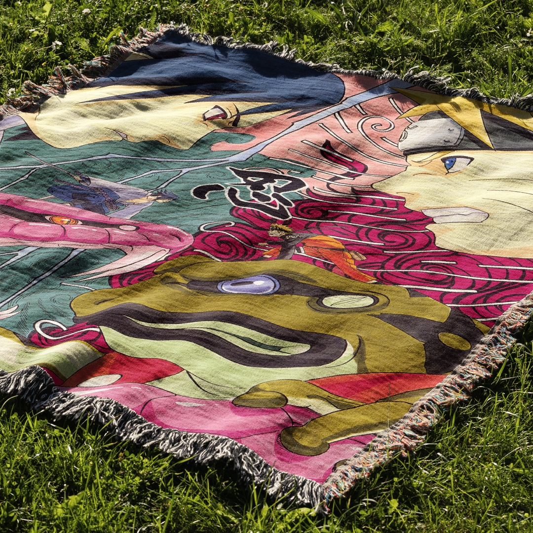 Shinobi 4 Woven Blanket Tapestry By Moekyo