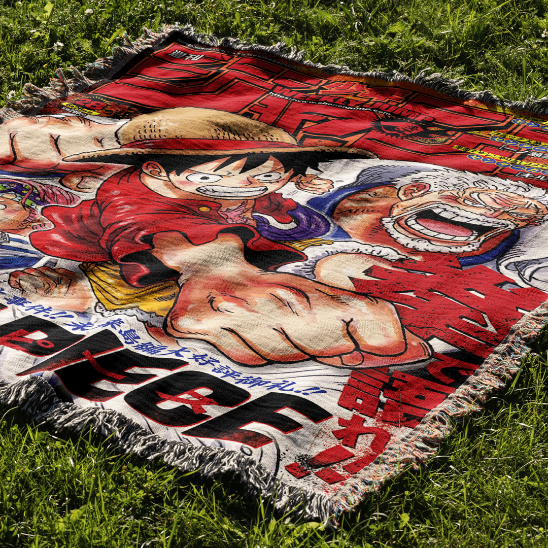 Pirate 7 Woven Blanket Tapestry By Moekyo