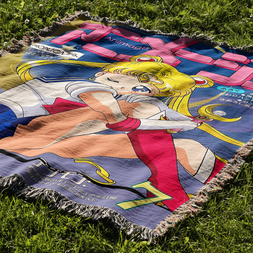 Lunar 2 Woven Blanket Tapestry By Moekyo