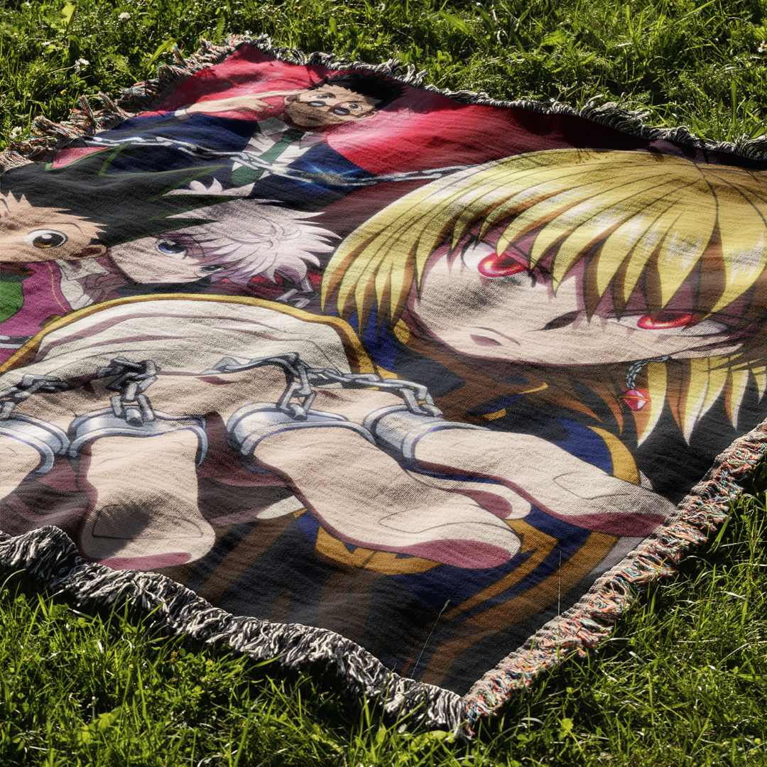 Hunters 3 Woven Blanket Tapestry By Moekyo