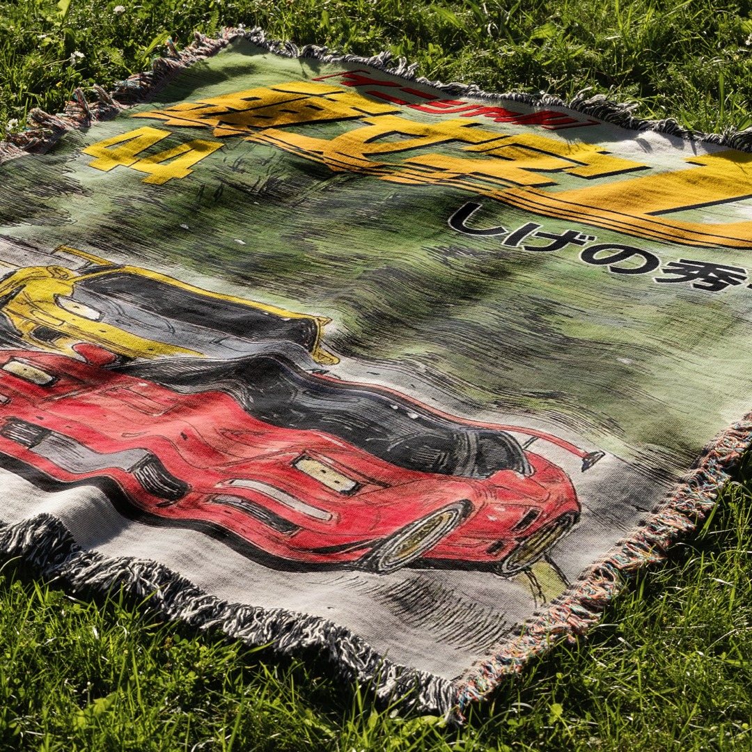Racing Woven Blanket Tapestry By Moekyo