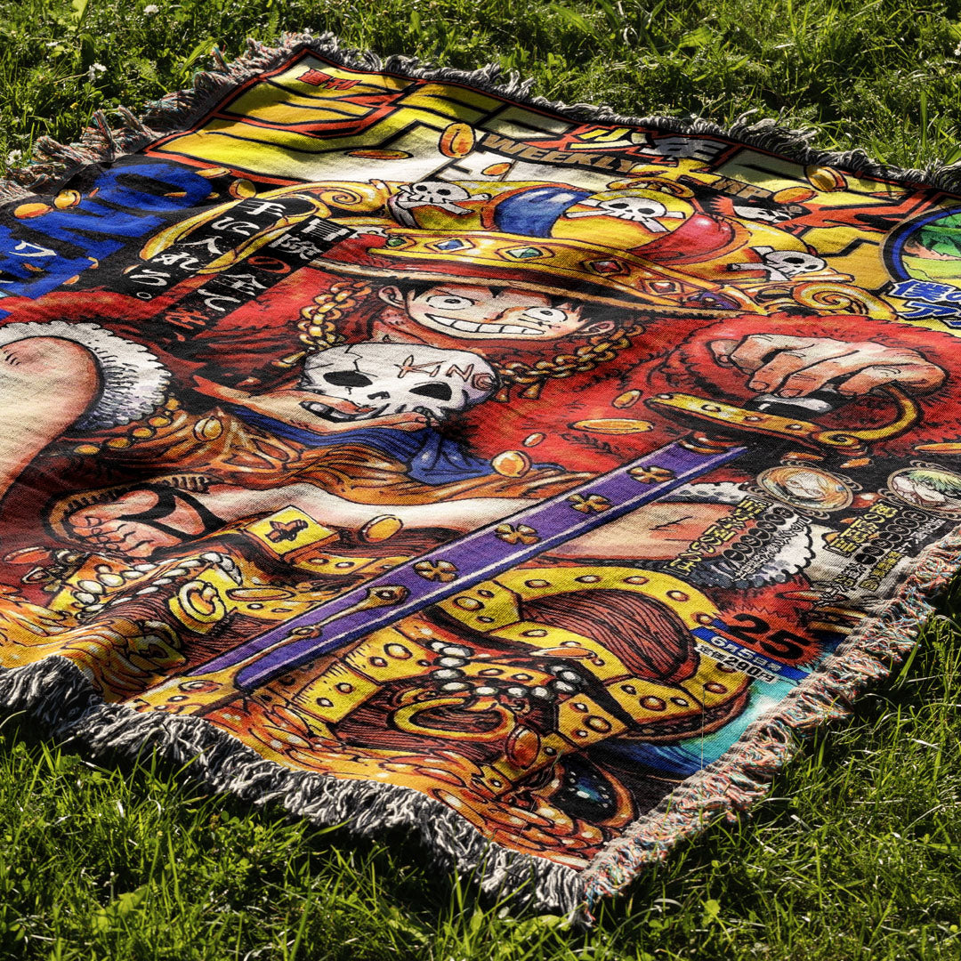 Pirate 8 Woven Blanket Tapestry By Moekyo