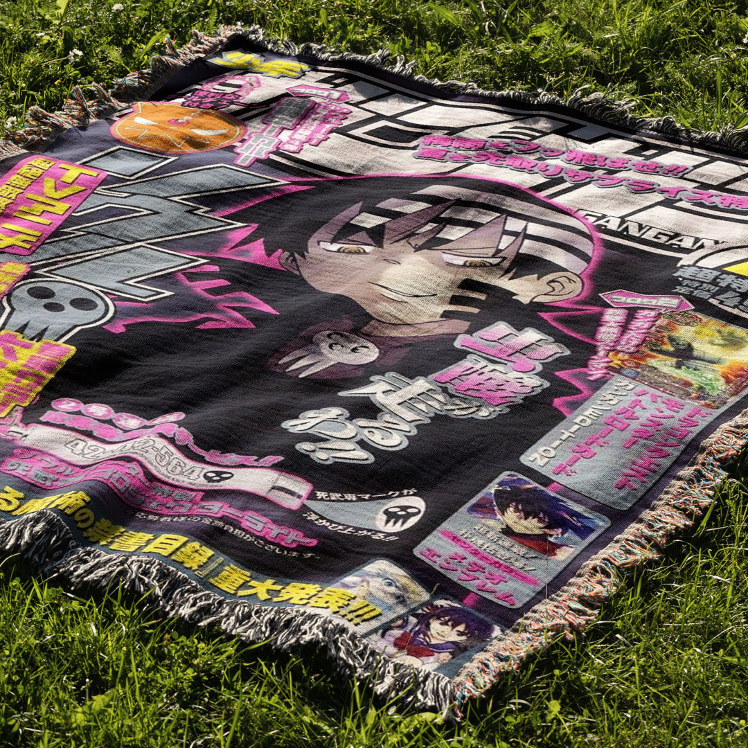 Soul 2 Woven Blanket Tapestry By Moekyo