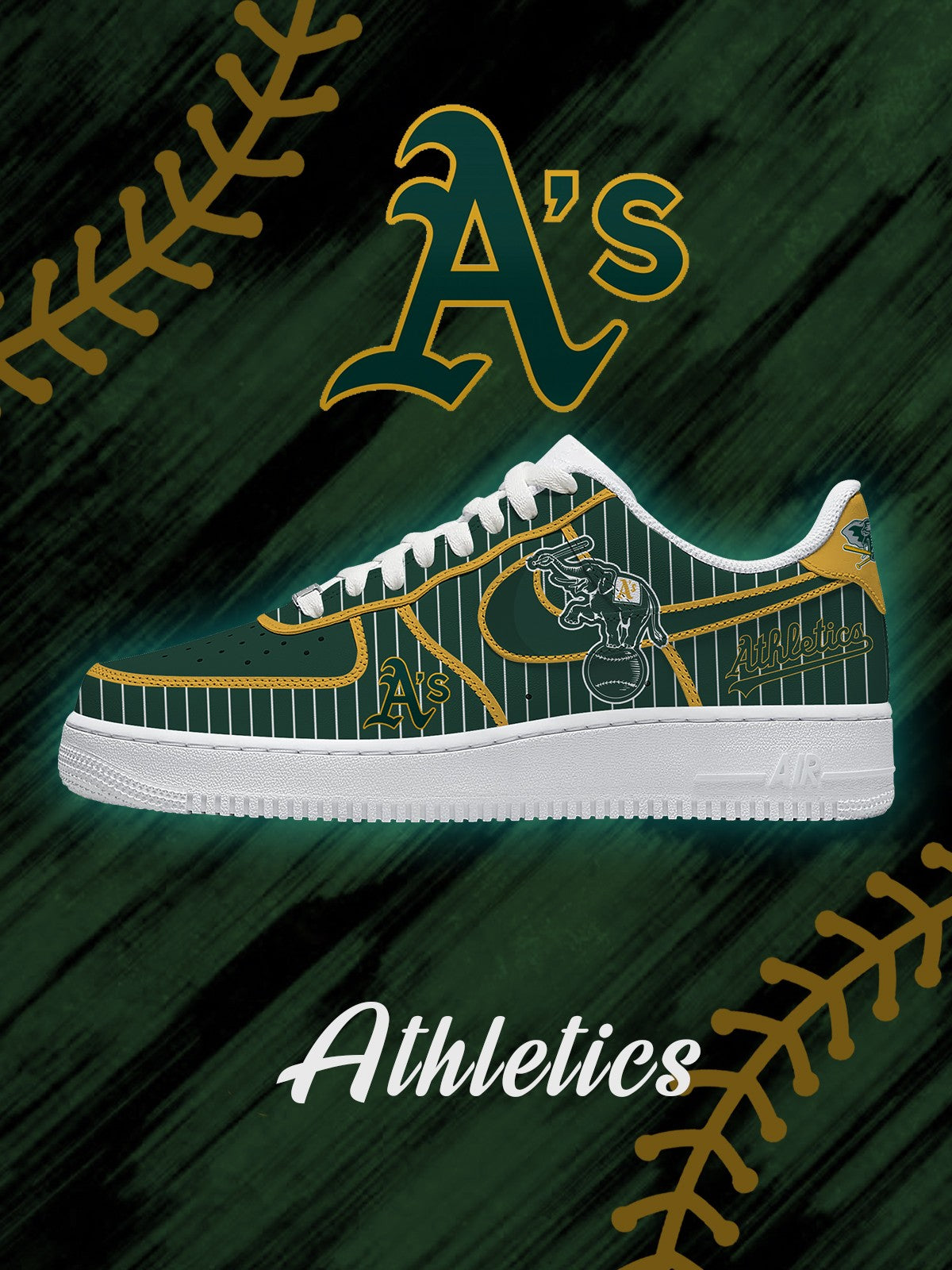 151125121744904.jpg Oakland Baseball V.2 Custom Sneakers