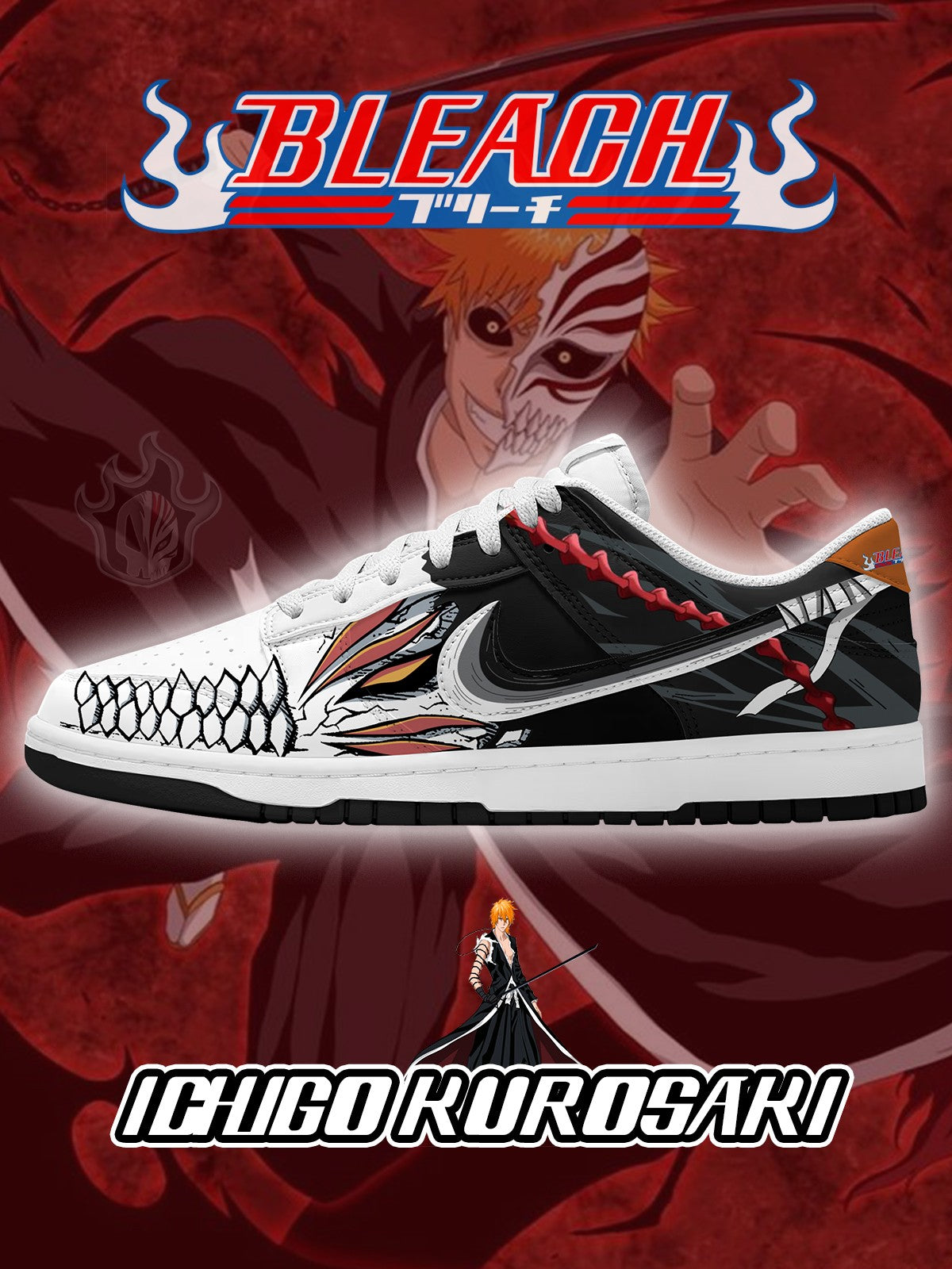 331125151614892.jpg Ichigo Kurosaki V.1 Custom Court-Low Sneakers