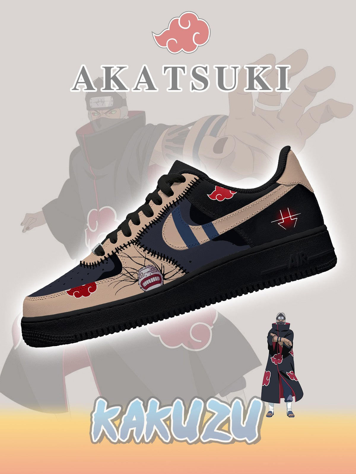 341024091534828-1.jpg Custom Printed Akatsuki Kakuzu No.3 Sneakers