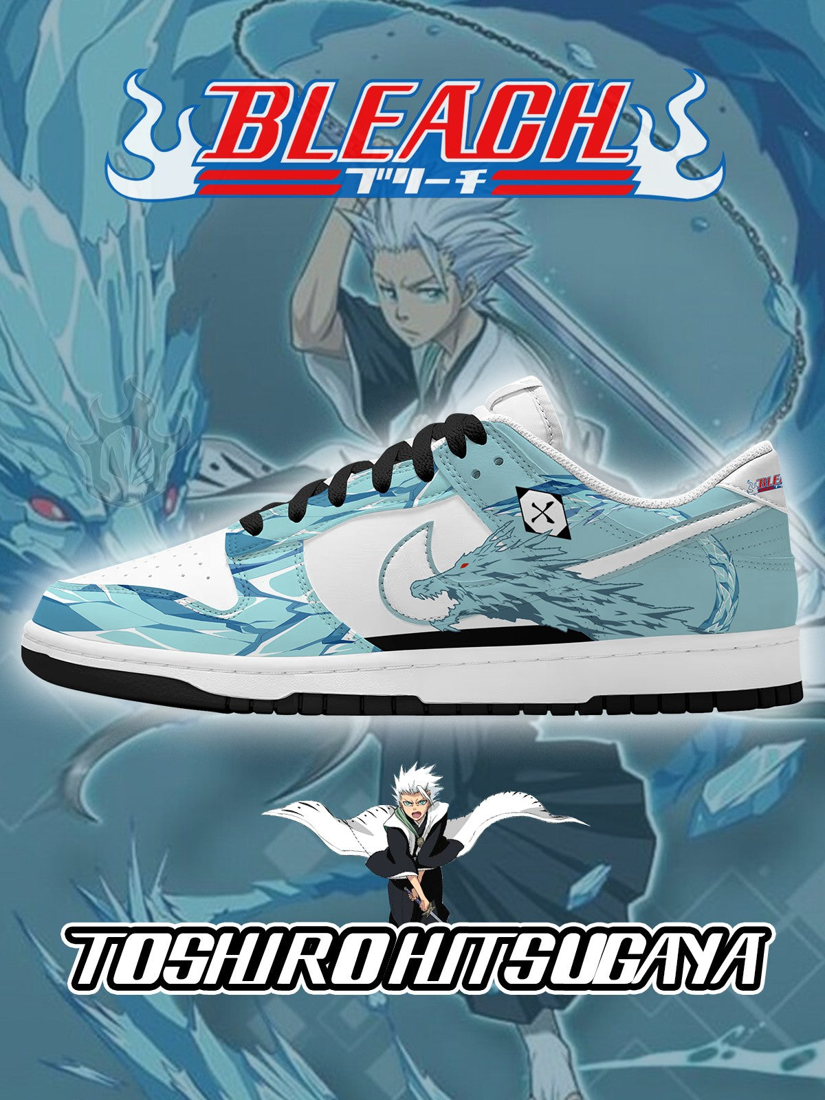 361125151614855.jpg Toshiro Hitsugaya V.1 Custom Court-Low Sneakers