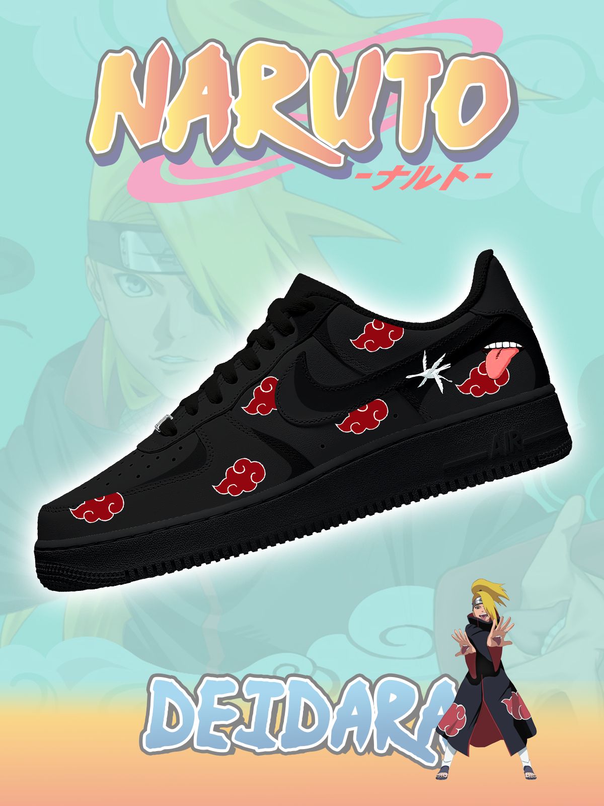 530724041658001-1.jpg Custom Akatsuki Deidara No.2 Sneakers
