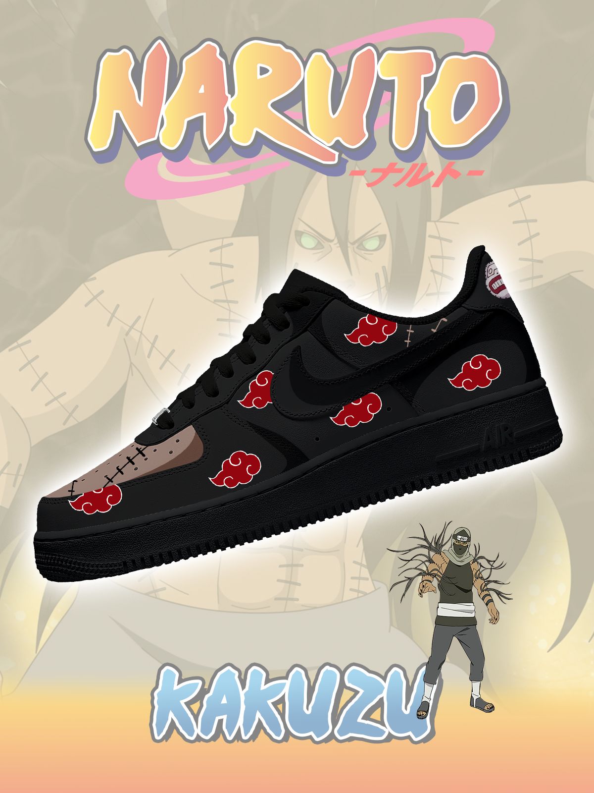 540724041658079-1.jpg Custom Akatsuki Kakuzu No.1 Sneakers