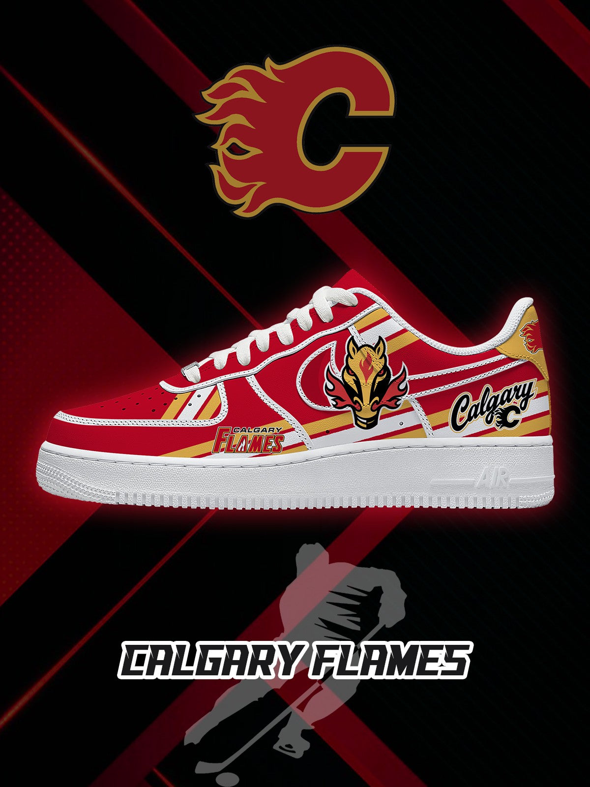 551125262136283.jpg Calgary Hockey V.2 Custom Sneakers
