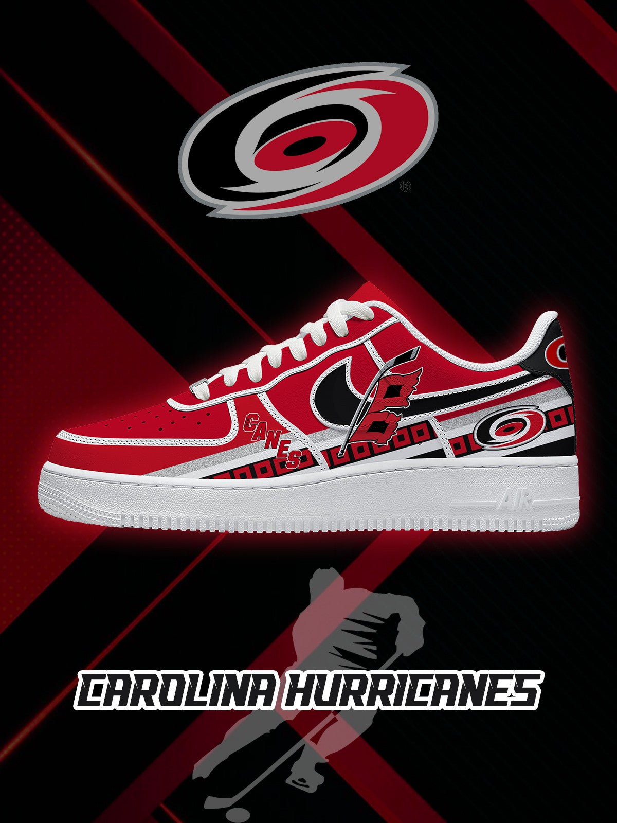 551125262136660.jpg Carolina Hockey V.2 Custom Sneakers