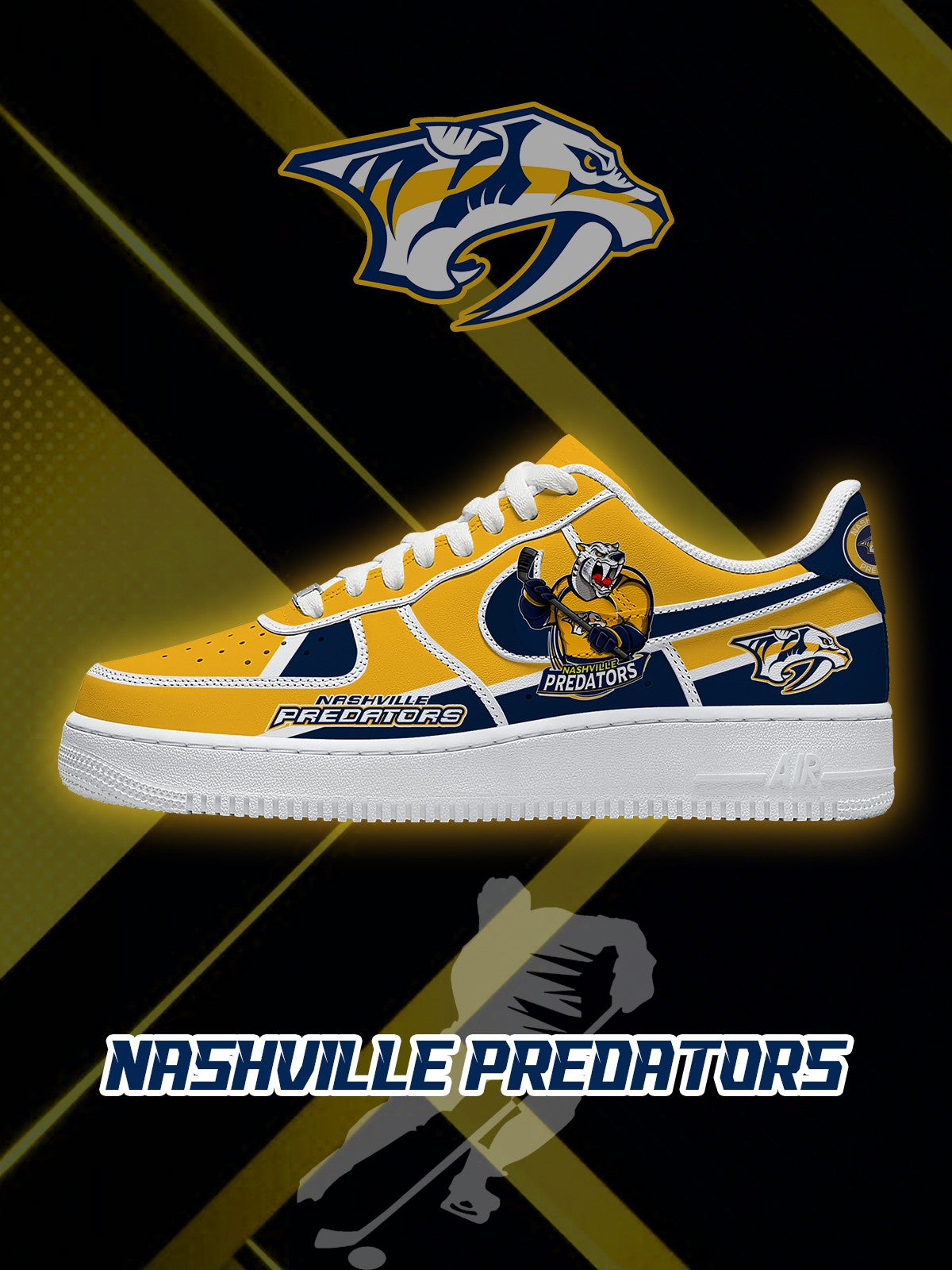 591125262136749.jpg Nashville Hockey V.2 Custom Sneakers